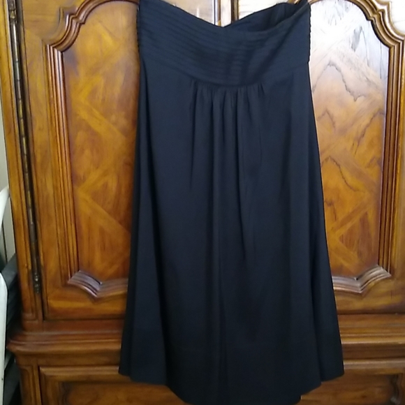 Banana Republic Silk Pleated Bodice Strapless Cocktail Dress Size 8 Petite - Picture 4 of 7